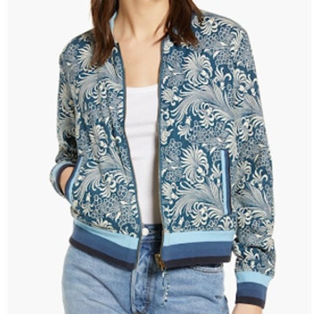 Faherty Floral Reversible Bomber Jacket - image 2